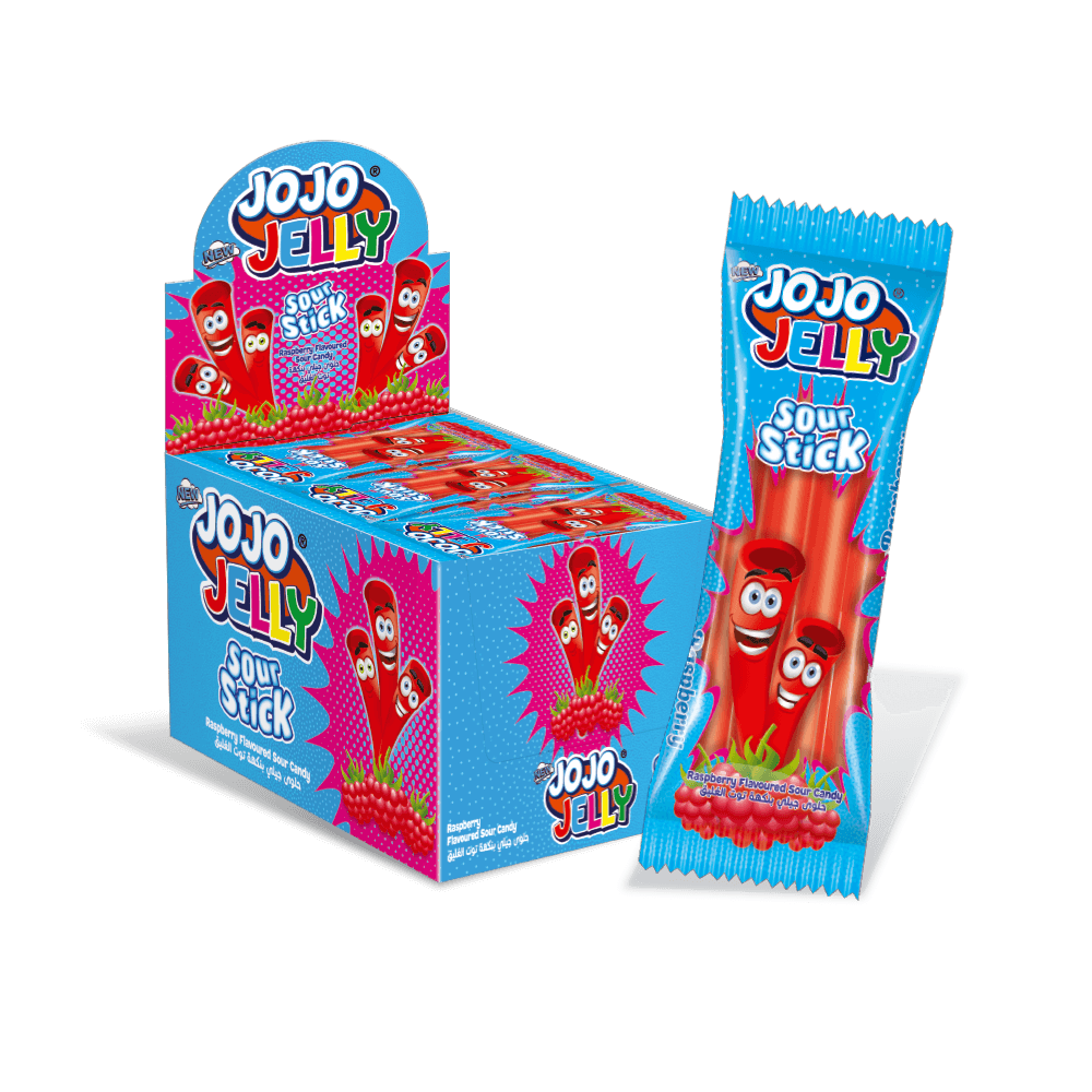 Jojo Jelly Raspberry Sour Stick - Gaziantep Toptan Gıda